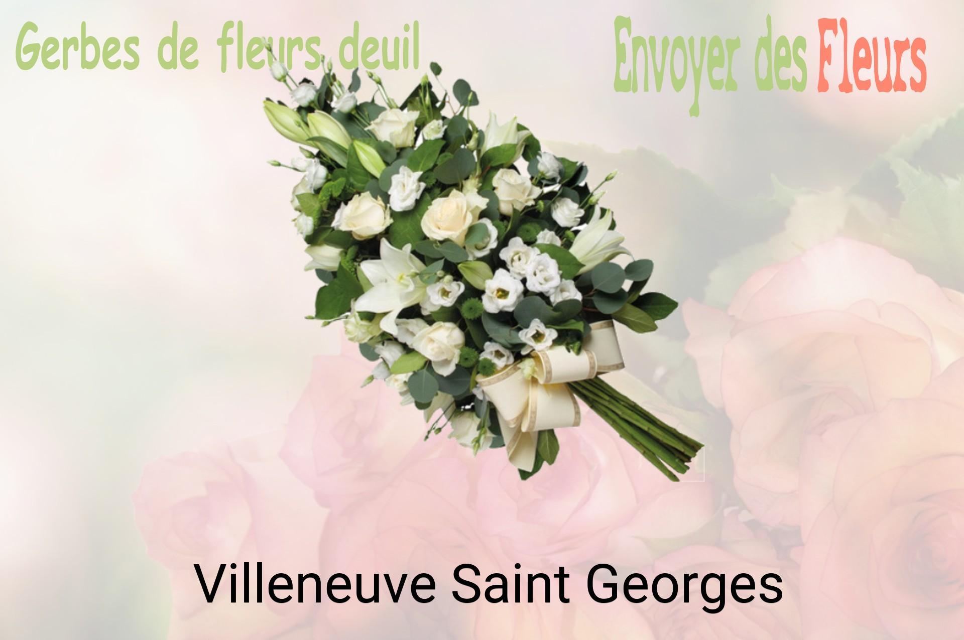 Gerbe de fleurs de deuil livrée à Villeneuve-Saint-Georges